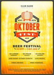 oktoberfest beer festival celebration typography vector image