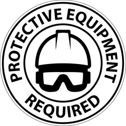 safety equipment required sign for workplaces vector image