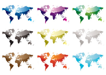 world map nine vector image