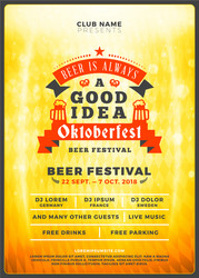 oktoberfest beer festival celebration typography vector image