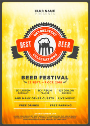 oktoberfest beer festival celebration typography vector image