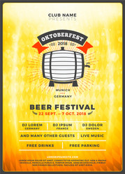 oktoberfest beer festival celebration typography vector image