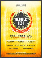 oktoberfest beer festival celebration typography vector image