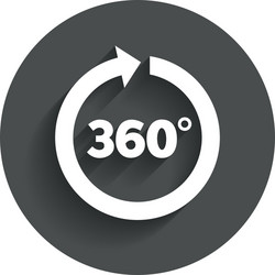 Angle 360 degrees sign icon geometry math symbol vector