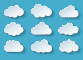 clouds with shadow vector image