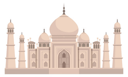 indian famous palace cartoon icon asian culture vector image