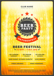 oktoberfest beer festival celebration typography vector image