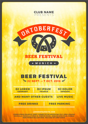 oktoberfest beer festival celebration typography vector image