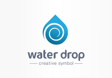 water drop aqua creative symbol concept clean vector image