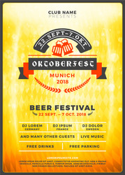 oktoberfest beer festival celebration typography vector image