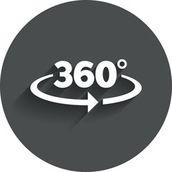 Angle 360 degrees sign icon geometry math symbol vector