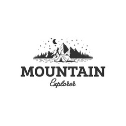 mountain explorer logo designs vector image