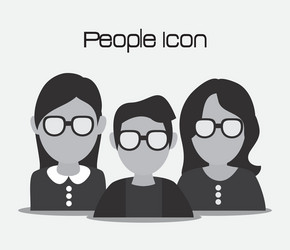 People design avatar icon white background vector