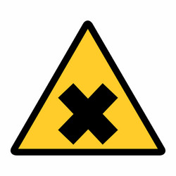 irritant hazard sign vector image