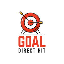 business goal marketing target outline icon vector image