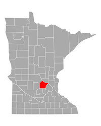 Map wright in minnesota vector