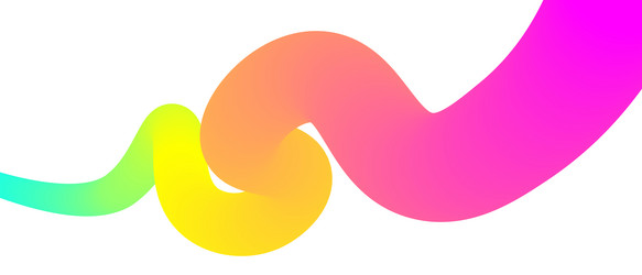 wavy line with colorful gradient vector image