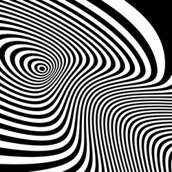 pattern with optical black and white vector image