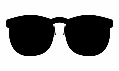 Glasses dark silhouette vector