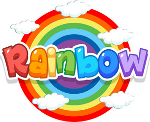 Font design for word rainbow vector