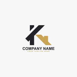 real estate logo design letter k house abstract vector image