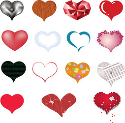 hearts vector image