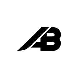 a b initial letter logo design vector image