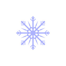 flat blue snowflake icon vector image