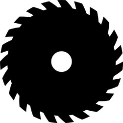 black circular saw sign or icon symbol vector image