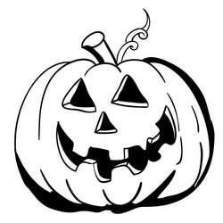 black and white halloween pumpkin vector image