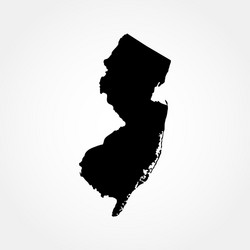 map of the us state new jersey vector image