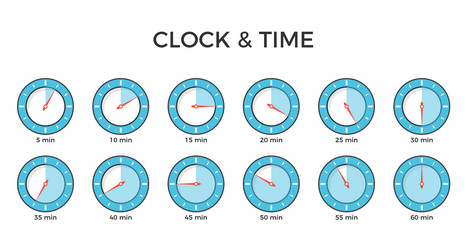 time icons vector image