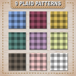 set of plaid fabric samples vector image