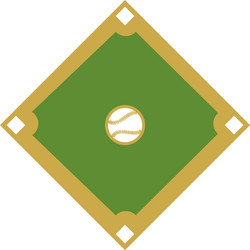 camp diamond baseball sport vector image