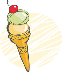 Ice cream background vector