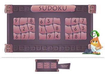 educational game sudoku adults vector image