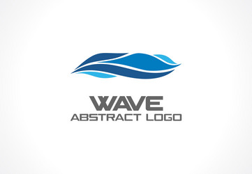 abstract logo for business company eco ocean vector image