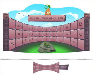 fill in logical chain brainteaser vector image