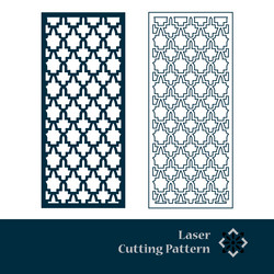 art deco laser cut pattern decorative panel vector image