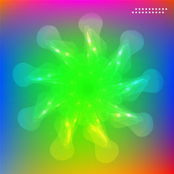 abstract bright blurry shape snowflake and aurora vector image