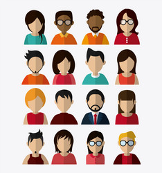 People design avatar icon white background vector