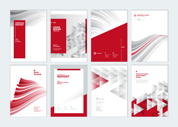 set brochure and report design templates vector image