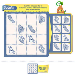 sudoku iq adults 7 entangle vector image