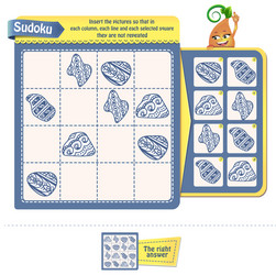 sudoku iq adults 9 entangle vector image