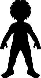 child silhouette vector