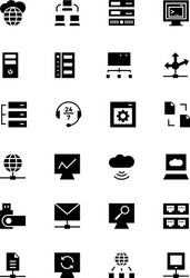 database and server icons 3 vector image