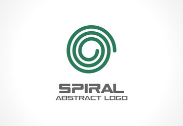 abstract business company logo spiral nature vector image