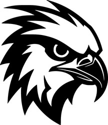 falcon - black and white isolated icon vector image