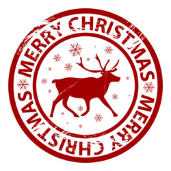 Christmas rubber stamp vector