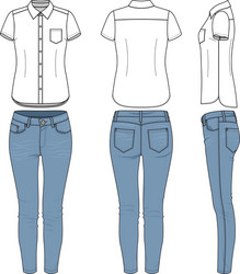 clothing templates set vector image